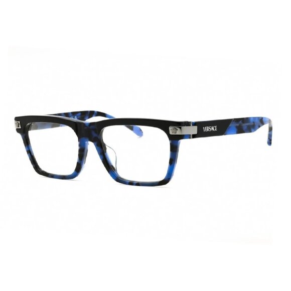 NWT VERSACE EYEGLASSES BLACK HAVANA BLUE MEN EYEWEAR VERSACE